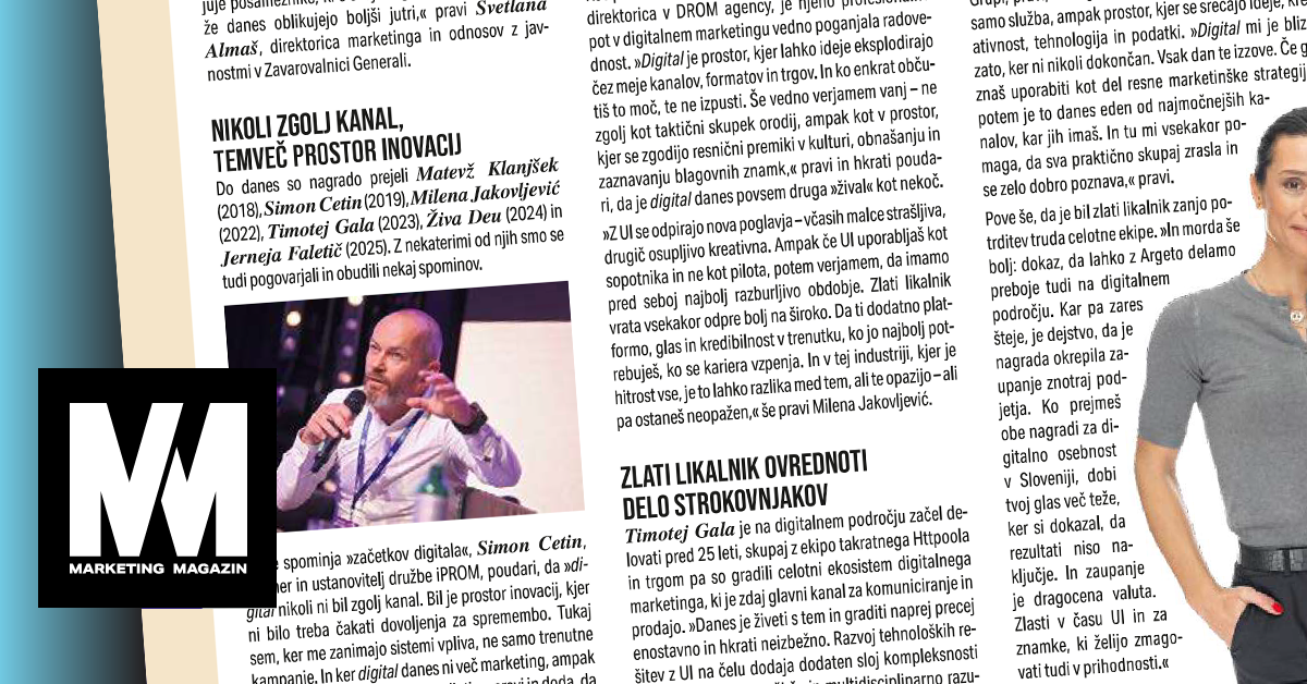 Zlati likalnik as a benchmark of digital excellence: past winners include Simon Cetin - Expert opinions - Simon Cetin